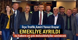 Tosya ilçe Trafik Amiri Yavuz Duyar Emekli oldu