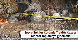 Tosya Sekiler köyünde Traktör Kazası 1 kişi hayatını kaybetti