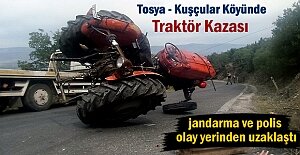 Tosya’da Traktör Kazası 1 kişi yaralandı