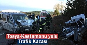 Tosya-Kastamonu Yolunda Trafik Kazası...