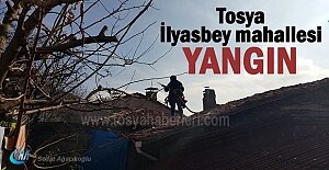 Tosya İlyas bey mahallesinde yangın paniğe neden oldu