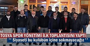 Tosya Spor Yönetimi Görev Dağılımı yaparak ilk toplantısını yaptı