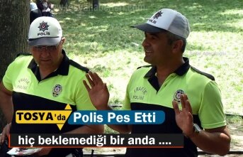 Tosya'da Trafik Polisi Pes Etti