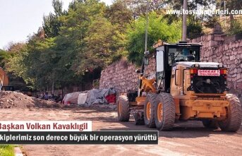 Tosya Belediyesi Sıcak Asfalt Çalışmasına Hız Verdi