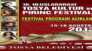 Tosya 16. Uluslararası Kültür ve Pirinç Festivali Programı Belli Oldu