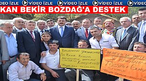 TOSYA’DA GÜREŞ SAHASINDA BEKİR BOZDAĞ PANKARTLI DESTEK