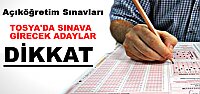 AÇIK ÖĞRETİM SINAVINA GİRECEK ADAYLAR