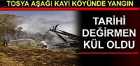 Aşağıkayı Köyünde Tarihi Değirmen Yanarak Kül Oldu