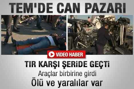 İstanbul TEMde feci kaza