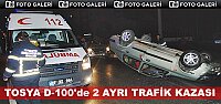 Tosya 4Yol Kavşağında Sahur Vakti 2 Kaza Meydana Geldi