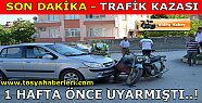 Tosya Hastane Kavşağında Trafik Kazası