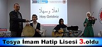 Tosya İmam Hatip Lisesi Arapça Bilgi ve Etkinlik Yarışmasında 3.oldu