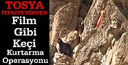 Tosya İtfaiyesinden Film Gibi Keçi Kurtarma Operasyonu