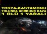Tosya-Kastamonu Yolunda Trafik Kazası - 1 Ölü -1 Yaralı
