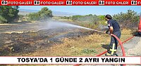 TOSYA’DA 1 GÜNDE 2 AYRI YANGIN KORKUTTU