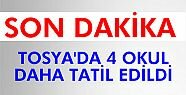 Tosya'da Köy Okulları Kar Nedeniyle Tatil Edildi