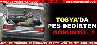 Tosya'da Otomobil Bagajında Tehlikeli Yolculuk