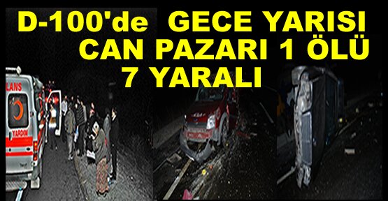 TOSYA D-100 'DE TRAFİK KAZASI 1 ÖLÜ 7 YARALI