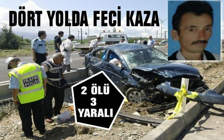 Tosya Dört Yolda Feci Kaza 2 Ölü 3 Yaralı