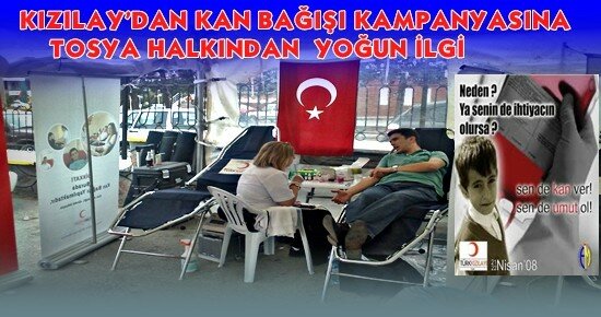 Tosya Kızılay Kan Bağışı Kampanyası Başladı