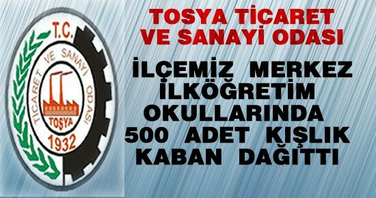 Tosya Ticaret ve Sanayi Odasından Öğrencilere Yardım