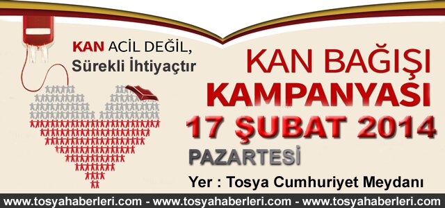 Tosya'da Kan Bağışı Kampanyası