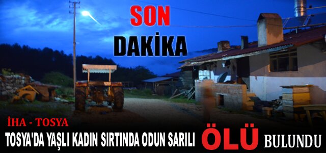YAŞLI KADIN SIRTINDA ODUN SARILI ŞEKİLDE ÖLÜ BULUNDU