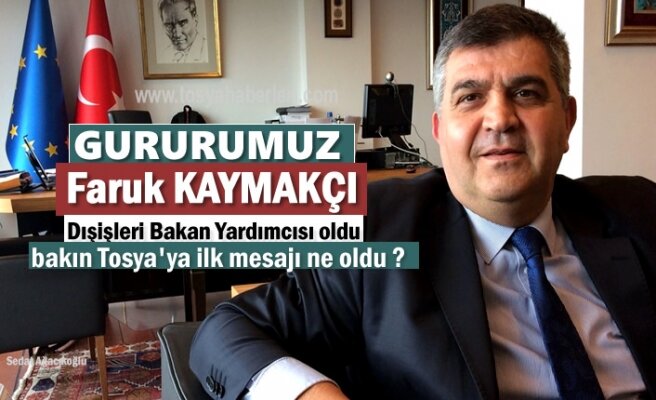 DIŞİŞLERİ BAKAN YARDIMCISI FARUK KAYMAKCI'DAN TOSYALI HEMŞEHRİLERİNE MESAJ