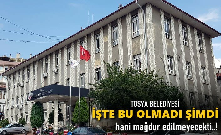 TOSYA BELEDİYESİ '' İŞTE BU OLMADI ŞİMDİ ''