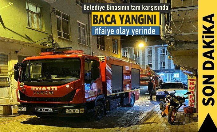 Belediye Hizmet Binası Karşısında Yangın