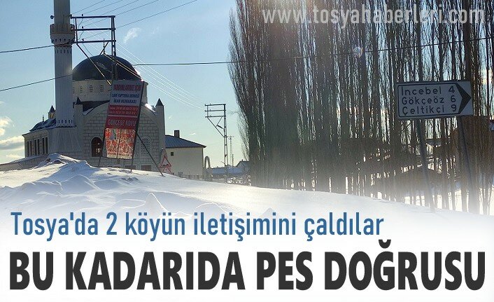 Tosya'da İki Köyün Dünya ile İletişimini Çaldılar