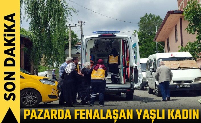 Pazar yerinde rahatsızlanan yaşlı kadına taksiciler yardım etti