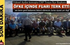 MHP YÜKSEL AYDIN KONUŞTU CHP TOSYA İLÇE BAŞKANI FUARI TERK ETTİ