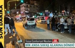 Tosya Cumhuriyet Meydanında Trafik Kazasında ortalık savaş alanına döndü