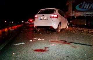 Tosya'da Trafik Kazası yolcu araç içinden...