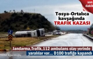 Tosya Ortalıca Kavşağında korkun TIR Kazası