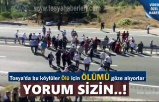 Tosya'da Ölen kişiyi gömmek için Ölümü...