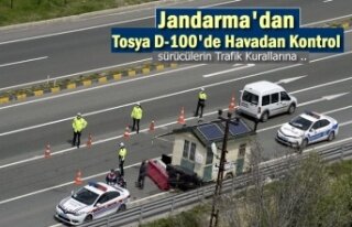 TOSYA D-100'DE JANDARMA HELİKOPTERLİ TRAFİK...