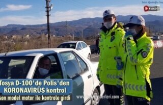 Tosya D-100'de Polis Koronavirüse karşı tedbirleri...