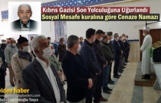 Tosya'da Kıbrıs Gazisi Son Yolculuğuna Uğurlandı