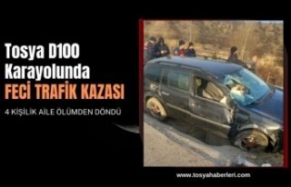 TOSYA D100 KARAYOLU TRAFİK KAZASINDA BİR AİLE ÖLÜMDEN...