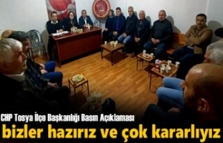 CHP Tosya İlçe Başkanlığı Basın Açıklaması