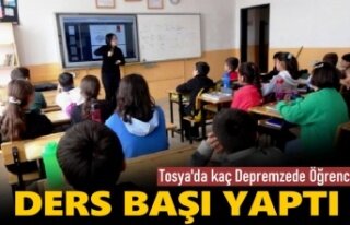 Tosya'da Depremzede Öğrenciler Ders Başı...
