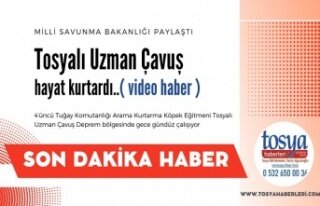 TOSYALI UZMAN ÇAVUŞ DEPREM BÖLGESİNDE HAYAT KURTARIYOR
