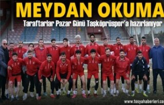 TARAFTARLAR TAŞKÖPRÜSPOR MAÇINA HAZIRLANIYOR