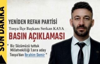 YENİDEN REFAH PARTİSİ TOSYA İLÇE BAŞKANLIĞI...