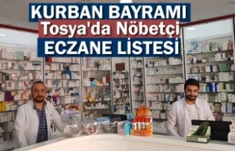TOSYA'DA KURBAN BAYRAMI NÖBETÇİ ECZANE LİSTESİ