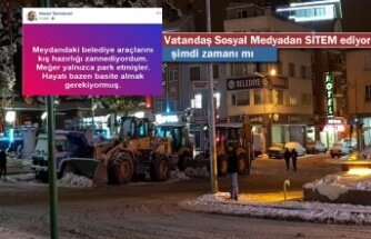 Vatandaş İş Makinelerinin Meydanda Bekletilmesine Tepkili