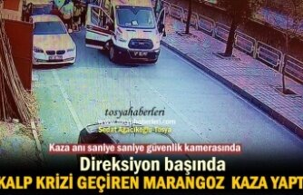 Tosya'da Kalp Krizi Geçiren Şoförün Kaza Anı Güvenlik Kamerasında