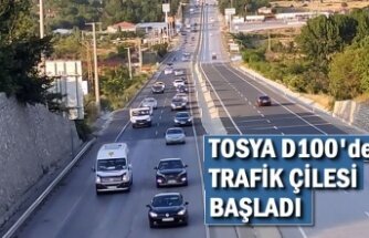 TOSYA D100'DE TRAFİK ÇİLESİ BAŞLADI